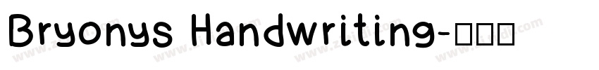 Bryonys Handwriting字体转换